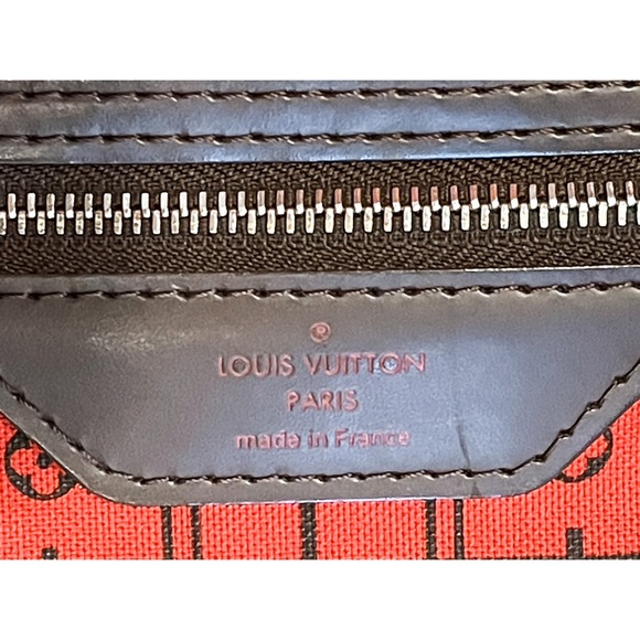 AUTHENTIC Louis Vuitton Damier Ebene Neverfull PM Cherry - Picture 9 of 11